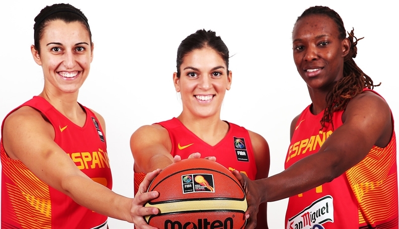 En esta foto podemos ver a 3 de las Jugadoras Más Importantes de la Selección Femenina FEB 2014, Subcampeona del Mundo FIBA World