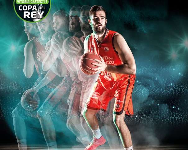 En esta imagen podemos ver un Detalle del Cartel del València para la Copa ACB 2017 de Vitoria-Gasteiz, en el que aparece su MVP, Boian Dubllevitch