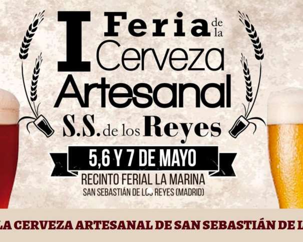 En esta imagen podemos ver un Detalle del Cartel de la I Feria de la Cerveza Artesanal de San Sebastián de los Reyes, en el que se pueden ver unas espigas de cereal