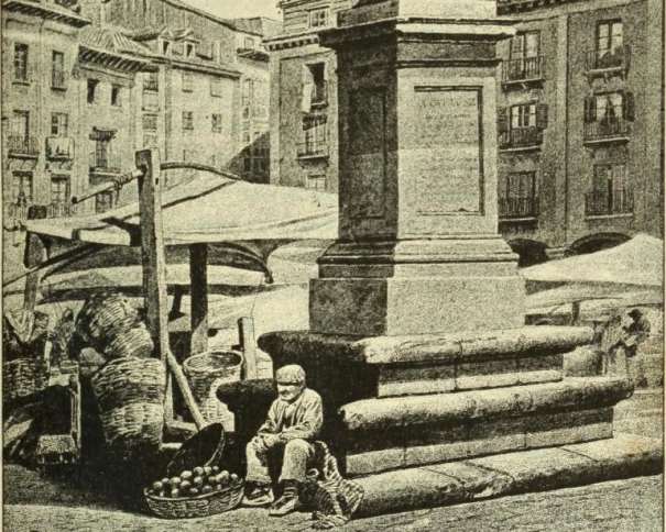 Estatua de Carlos III (Plaza Mayor) "Fot de Internet archive images" (vía elbluesdelbus.wordpress.com)