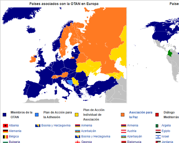 De Patrick - Este archivo deriva de:NATO affiliations in Europe.svgBlank map europe.svg, Dominio público, https://commons.wikimedia.org/w/index.php?curid=18340654 (es.wikipedia.org/wiki/OTAN)
